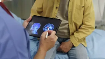 Person in a doctor's appointment