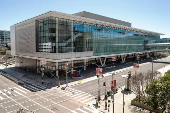exterior photo of the Moscone Center in San Francisco
