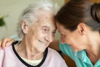 photo of an elderly woman smiling
