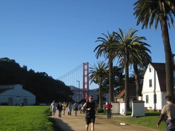 Man running at Crissy Field