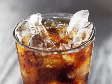 A glass of soda