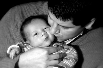 Man holding an infant